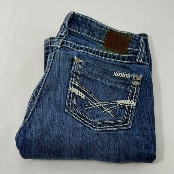 Bke Starlite Flare Jeans Bootcut Women Size 26R Hippie Western Cowgirl Cowboy - Picture 3 of 12